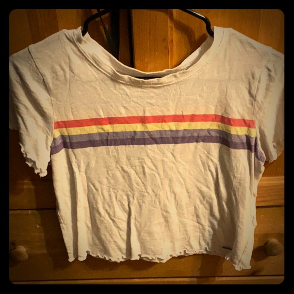 Hollister Shirt Rainbow Stripe